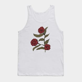 Red Florals. Tank Top